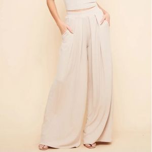 Saints & Hearts Ribbed High Rise Wide Leg Pull On Pants Sz XL